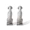 Glitzhome® 28.25" Light Gray Sitting Labrador Retriever Dog Statues, 2ct.